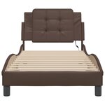 vidaXL Cadre de lit avec LED sans matelas marron 90x200 cm