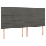vidaXL Sommier à lattes de lit et matelas Gris foncé 180x200cm Velours