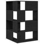 Cabinet d'angle vidaXL Noir Chêne 140x30x140 cm Bois d'ingénierie