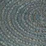 vidaXL Tapis fait à la main Jute Rond 240 cm Vert olive