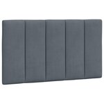vidaXL Cadre de lit sans matelas gris foncé 90x200 cm velours