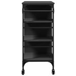 vidaXL Chariot de cuisine noir 87 5x38 5x84 5 cm bois d'ingénierie