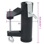 vidaXL Pinces à parasol pour balcon 2 Pièces 25-38 mm acier