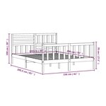 vidaXL Cadre de lit sans matelas blanc bois de pin massif