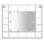 vidaXL Armoire de miroir avec LED Blanc 91x15x76 5 cm