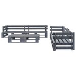 vidaXL Salon palette de jardin 6 Pièces avec coussins sable bois