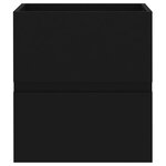 vidaXL Armoire d'évier avec lavabo intégré Noir Aggloméré
