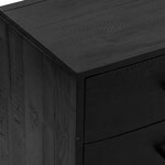 vidaXL Buffet Noir 110x35x70 cm Bois de pin massif