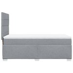 vidaXL Sommier à lattes de lit et matelas Gris clair 90x190 cm Tissu