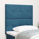 Tête de lit LED vidaXL Bleu foncé 90 cm en velours
