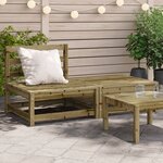 vidaXL Canapé de jardin sans accoudoirs repose-pieds bois pin imprégné