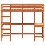 vidaXL Lit superposé sans matelas cire marron 80x200 cm pin massif