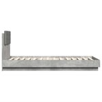 vidaXL Cadre de lit sans matelas gris béton 90x200 cm