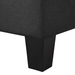 vidaXL Canapé à 5 places Noir Tissu