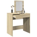 vidaXL Coiffeuse avec miroir chêne sonoma 73x46 5x120 cm