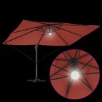 vidaXL Parasol déporté Terracotta Polyester Grand Pliable