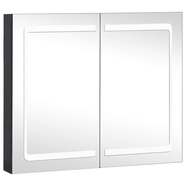 vidaXL Armoire de salle de bain à miroir LED 80x12 2x68 cm