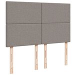 vidaXL Sommier à lattes de lit avec matelas Taupe 140x190 cm Tissu