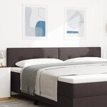 Headboard Button Tufté Marron Foncé 200 cm Tissu