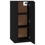 vidaXL Meuble TV mural Noir 40x34 5x80 cm