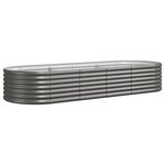 vidaXL Lit surélevé de jardin Acier enduit de poudre 224x80x36 cm gris