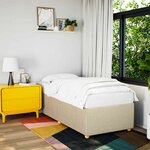 vidaXL Cadre de lit sans matelas crème 90x200 cm tissu