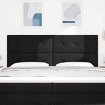 vidaXL Tête de lit LED Noire 100 cm en tissu