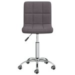 vidaXL Chaise pivotante de salle à manger Taupe Tissu