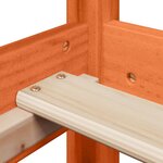 vidaXL Cadre de lit avec toit cire marron 90x200 cm bois de pin massif