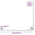 vidaXL Bâche anthracite 1 5x10 m 650 g/m²