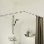 Sealskin Set de tringle de rideau de douche d'angle 90x90 cm Chrome
