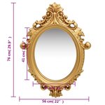 vidaXL Miroir mural style château 56x76 cm Doré