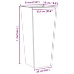 vidaXL Jardinière anthracite 35x35x75 cm acier
