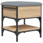 vidaXL Banc à chaussures chêne sonoma 42x42x45 cm bois d'ingénierie