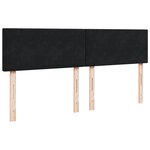 vidaXL Sommier à lattes de lit avec matelas Noir 180x200 cm Velours