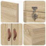 vidaXL Cadre de lit de rangement Chêne Sonoma 75x190 cm Bois d'ingénierie