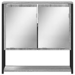 vidaXL Armoire à miroir de salle de bain sonoma gris bois d’ingénierie
