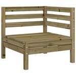 vidaXL Canapé de jardin 3 places bois de pin imprégné