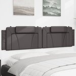 vidaXL Coussin de tête de lit gris 200 cm similicuir