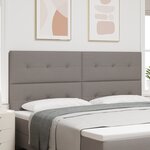 vidaXL Cabeçalho LED Taupe 100 cm Tecido