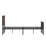 vidaXL Cadre de lit en métal sans matelas chêne fumé 137x190 cm