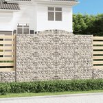 vidaXL Paniers à gabions arqués 5 Pièces 300x50x200/220 cm fer galvanisé