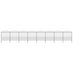 vidaXL Clôture de jardin à dessus en lance Acier (1 75-2)x13 6 m Noir