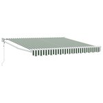 vidaXL Store rétractable automatique vert et blanc 300x250 cm