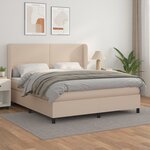vidaXL Sommier à lattes de lit avec matelas Cappuccino 180x200 cm