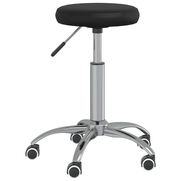 Chaise fauteuil siège pivotante de bureau informatique étude similicuir noir 02_0024158