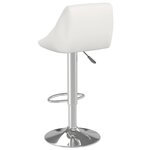 vidaXL Tabouret de bar Blanc Similicuir