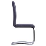 vidaXL Chaises à manger cantilever lot de 6 gris similicuir daim