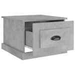 vidaXL Table basse gris béton 50x50x35 cm bois d'ingénierie