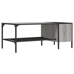 vidaXL Table basse avec support sonoma gris 100x51x40 cm